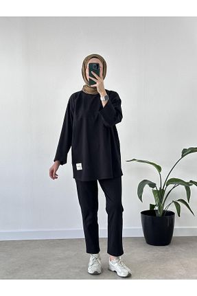 ست بالاتنه و پائین تنه طوسی زنانه پنبه ای CHUL - کد 873218781