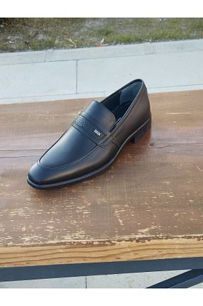 کفش کلاسیک مشکی مردانه چرم خالص LİCCAS - کد 873653431