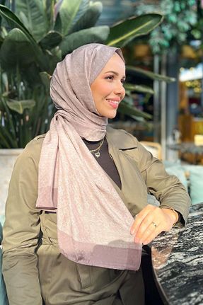 شال قهوه ای زنانه پلی استر Aker - کد 872959421