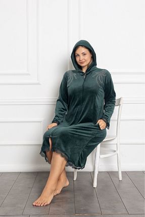 لباس سایز بزرگ سبز زنانه پنبه - پلی استر - الاستین Lady Lingerie - کد 873671964