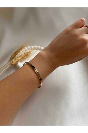 دستبند استیل (فولاد) طلائی زنانه استیل (فولاد) universe27 - کد 873693073