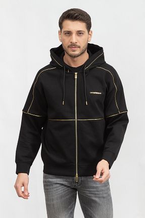 سوئیشرت مشکی مردانه ساده Emporio Armani - کد 674190259
