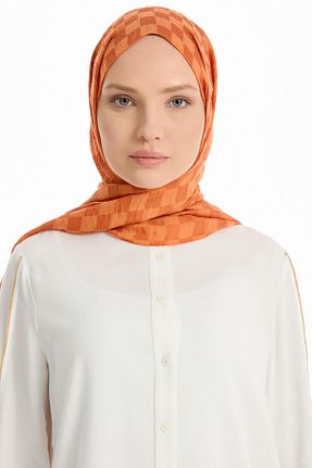 شال قهوه ای زنانه ویسکون Tuğba - کد 873698633