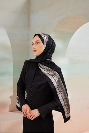 شال مشکی زنانه پلی ساتن Cardion - کد 873697039