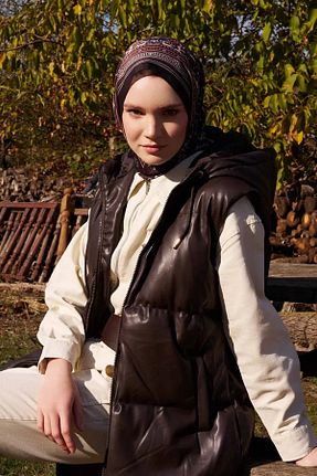 شال قهوه ای زنانه پلی استر Madame Polo - کد 873691644