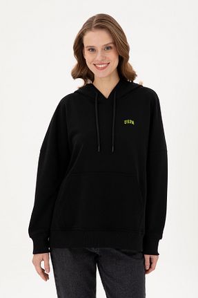 سوئیشرت مشکی زنانه ساده U.S. Polo Assn. - کد 873706144