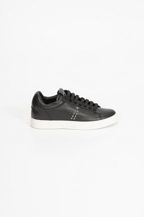 کفش اسنیکر مشکی زنانه چرم اصل Emporio Armani - کد 698444194