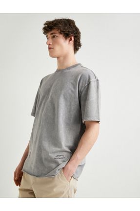 تیشرت طوسی مردانه Relaxed Koton - کد 799684165