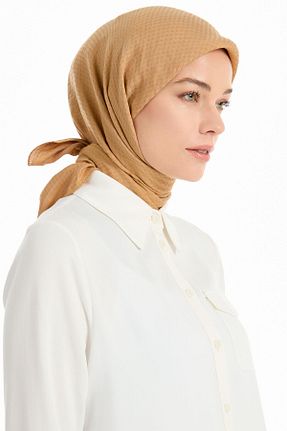 شال قهوه ای زنانه ویسکون Tuğba - کد 873704629