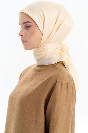 روسری نباتی پنبه ای Tuğba - کد 873701917