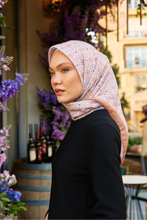 روسری قهوه ای پنبه پلی استر MİRSOY SCARF - کد 886724574