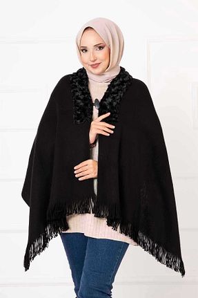 پانچو مشکی زنانه EBRUTESETTÜR - کد 873740989