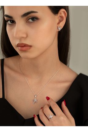 ست نقره زنانه زیرکن Dkmn Silver - کد 798189646