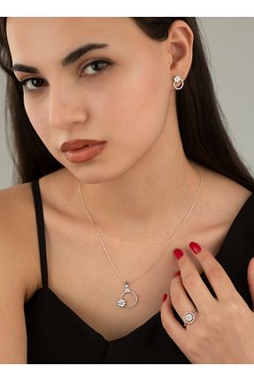 ست نقره زنانه زیرکن Dkmn Silver - کد 798210588