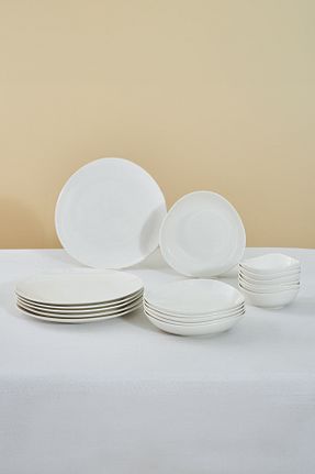 سرویس غذاخوری سفید 6 نفره Karaca - کد 873747775