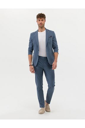 کت و شلوار آبی مردانه یقه پرستوئی Pierre Cardin - کد 832937932