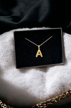 گردنبند جواهر زرد زنانه روکش طلا shop - کد 873744290