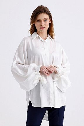 پیراهن سفید زنانه Asimetrik PASTELASTORE - کد 845169151