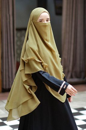 روسری آبی شیفون Hasna Tesettür - کد 865799490