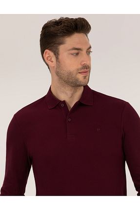 سوئیشرت زرشکی مردانه ساده Pierre Cardin - کد 828922441
