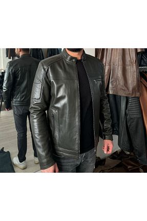 کاپشن خاکی مردانه رگولار Şahan Deri Denizli - کد 873782061