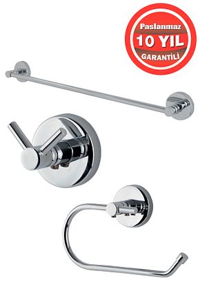 پایه دستمال توالت طوسی برنجی ÇELİK BANYO - کد 873781339