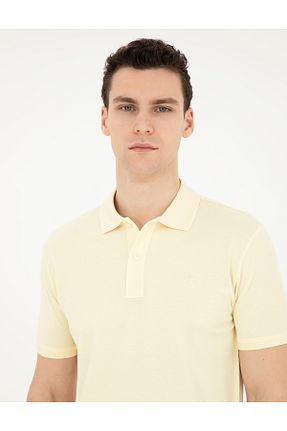 پولوشرت زرد مردانه %100 پنبه Pierre Cardin - کد 829187267