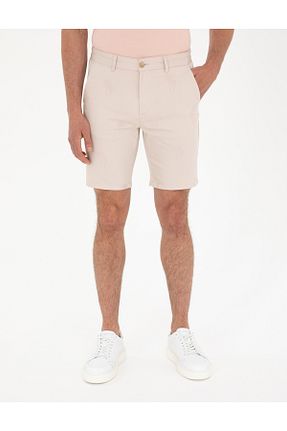 شلوارک و برمودا بژ مردانه اسلیم Pierre Cardin - کد 832137919