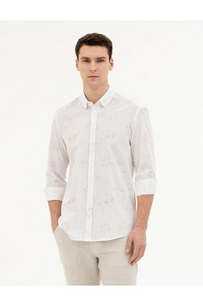 پیراهن بژ مردانه رگولار Pierre Cardin - کد 829242589