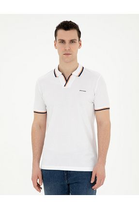 پولوشرت سفید مردانه %100 پنبه Pierre Cardin - کد 829746945