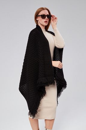 شال مشکی زنانه اکریلیک panşalço - کد 861948035