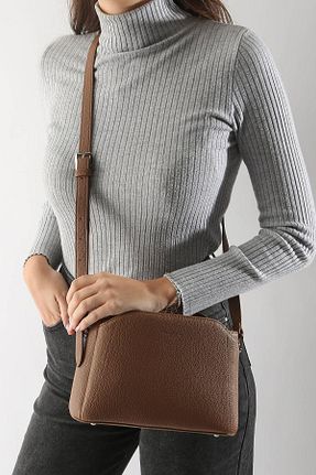 کیف دوشی قهوه ای زنانه چرم مصنوعی David Jones - کد 873827685