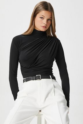 بلوز مشکی زنانه ساده Ritnice - کد 873830935