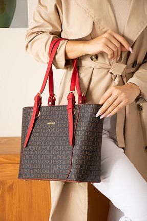 کیف دوشی قهوه ای زنانه چرم مصنوعی Just Polo - کد 873843020