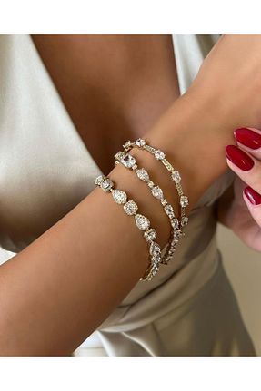 دستبند استیل (فولاد) زرد زنانه استیل ضد زنگ İNN JEWELLERY - کد 873846251
