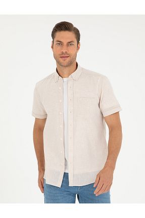پیراهن بژ مردانه رگولار Pierre Cardin - کد 827806957