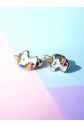گوشواره نقره طوسی بچه گانه 925 عیار LITTLELUXE - کد 873180896