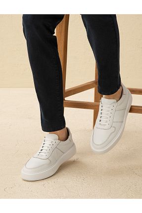 کفش اسنیکر سفید مردانه بند دار Pierre Cardin - کد 833218483