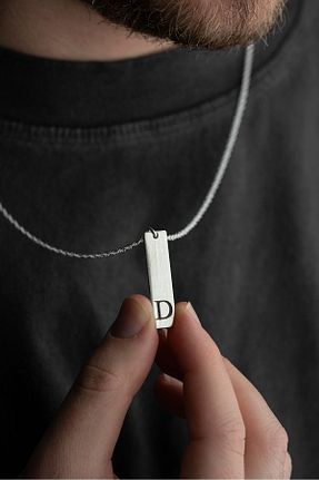 گردنبند نقره طوسی مردانه 925 عیار Vetro Silver - کد 873909309