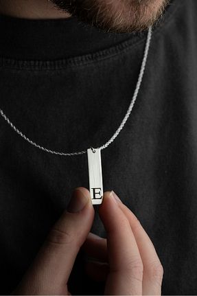 گردنبند نقره طوسی مردانه 925 عیار Vetro Silver - کد 873909516