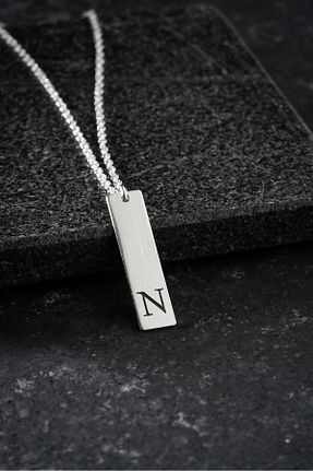 گردنبند نقره طوسی مردانه 925 عیار Vetro Silver - کد 873912279
