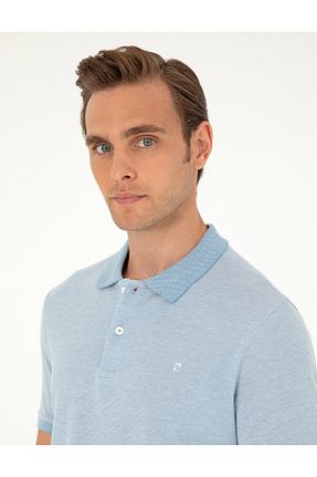 پولوشرت آبی مردانه %100 پنبه Pierre Cardin - کد 845175963