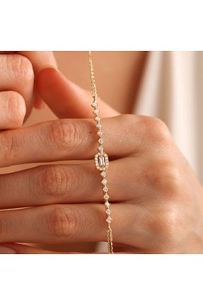 دستبند طلا رنگی زنانه 8 عیار Sembol Gold - کد 663026508