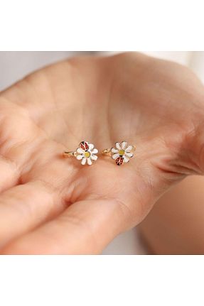 گوشواره طلا رنگی بچه گانه 8 عیار Sembol Gold - کد 768072318