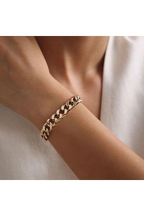 دستبند طلا طلائی زنانه 14 عیار Sembol Gold - کد 857646000