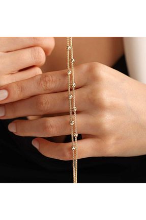 دستبند طلا رنگی زنانه 8 عیار Sembol Gold - کد 696506879