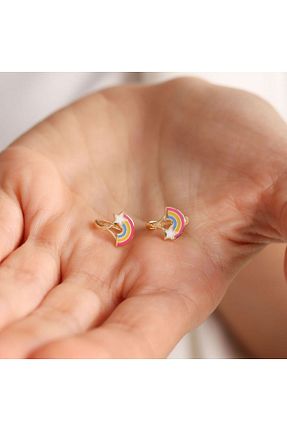 گوشواره طلا رنگی بچه گانه 8 عیار Sembol Gold - کد 768072269