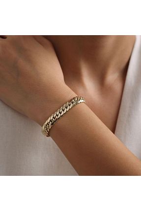 دستبند طلا طلائی زنانه 14 عیار Sembol Gold - کد 857646622