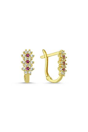 گوشواره طلا سفید بچه گانه 14 عیار Sembol Gold - کد 48012229