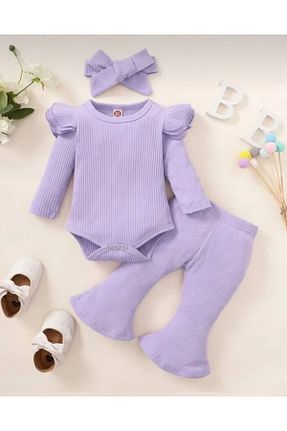 ست نوزادی بنفش بچه گانه پنبه ای nevrankids - کد 800950300